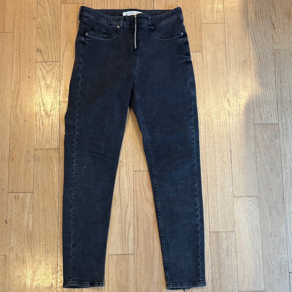 Zara Basic Z1975 Denim Jeans in Charcoal
